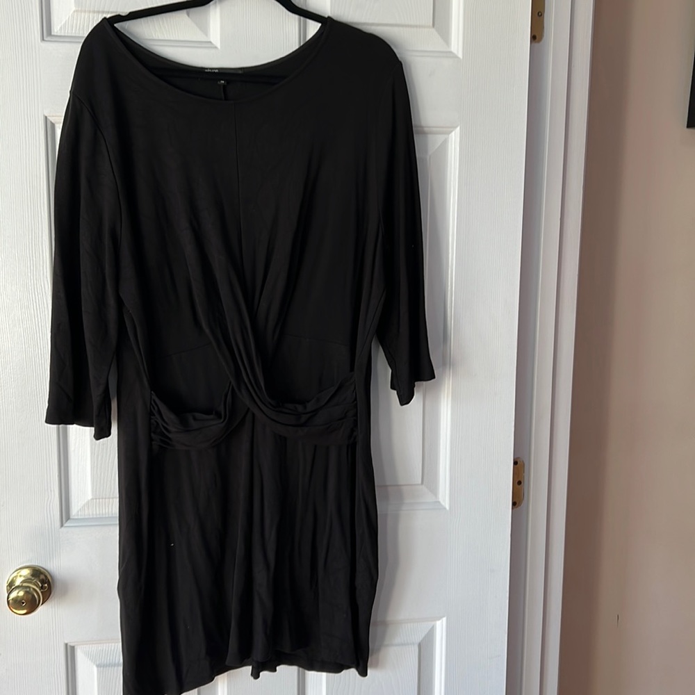 Gibson cross front knit dress